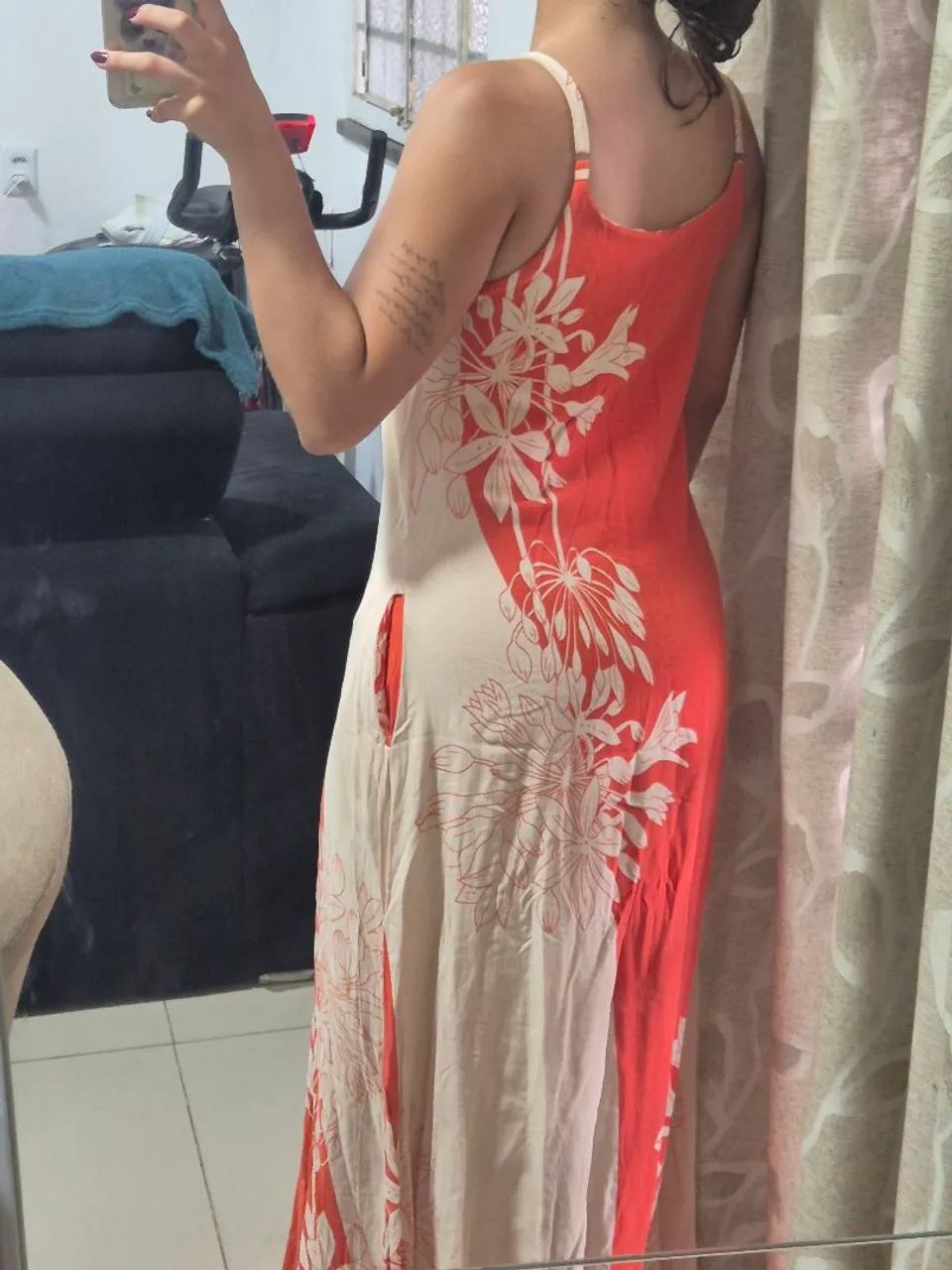vestido laranja longo - Foto 2
