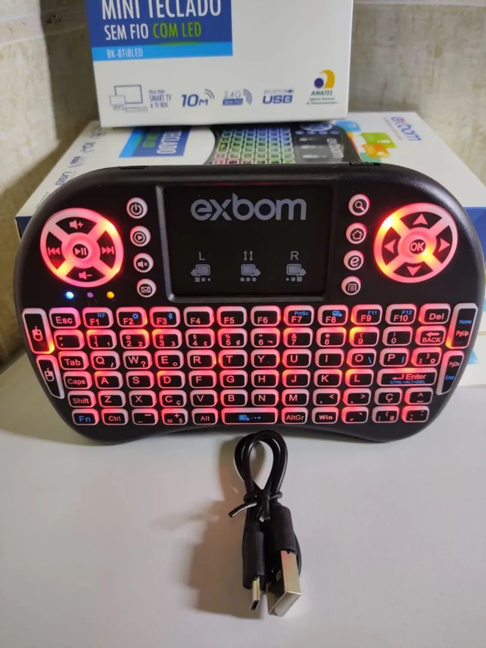 Vendo tecladinho de LED multiuso e multicolor Wireless 2.4G - Foto 3
