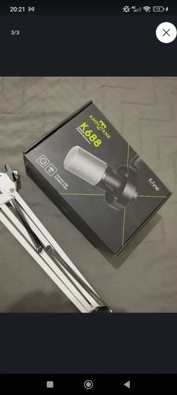 MICROFONE FIFINE K688 COM BRAÇO ARTICULADO - Foto 4