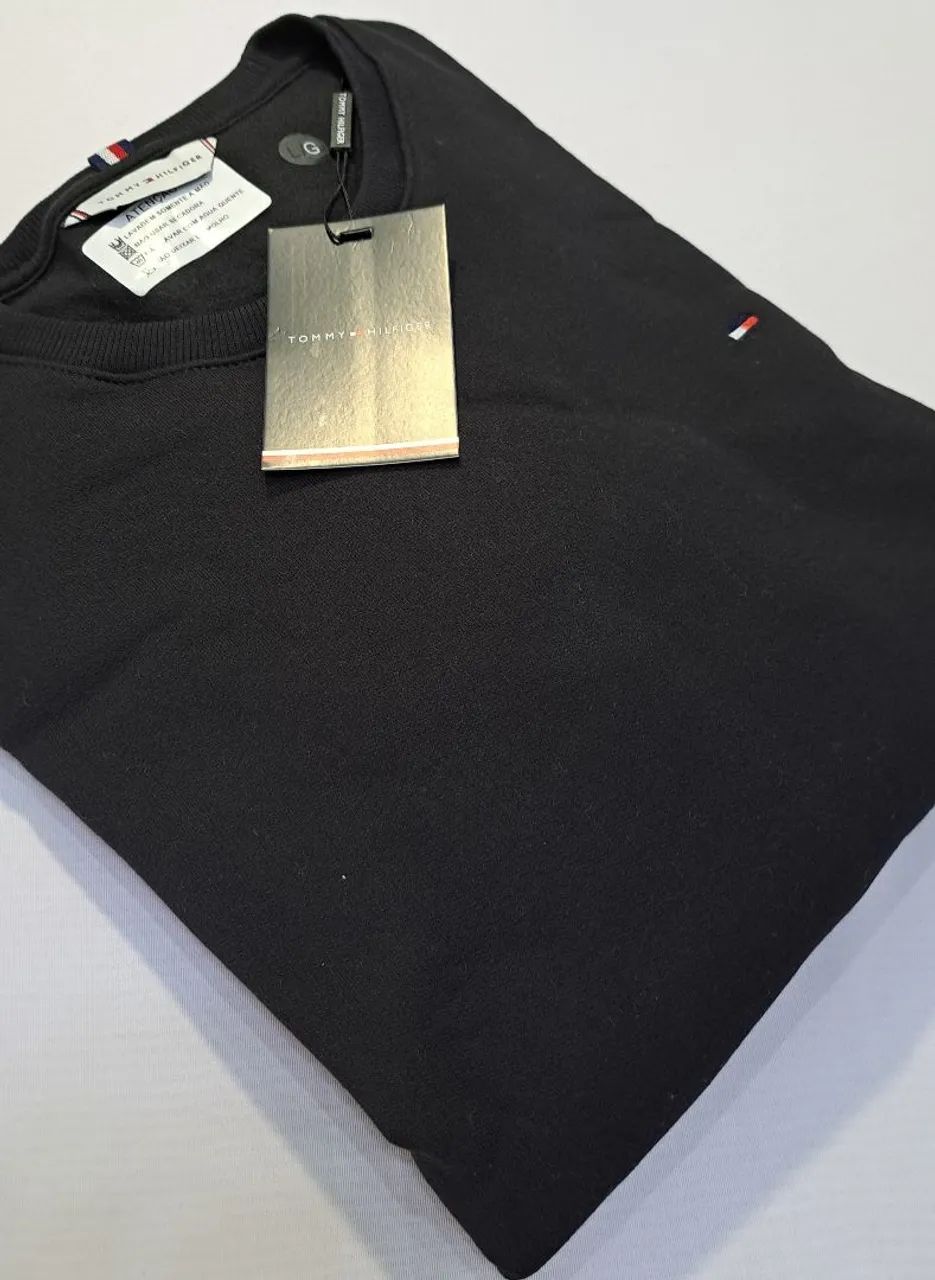 Blusa Moletom Tommy Hilfiger Preta - Foto 2