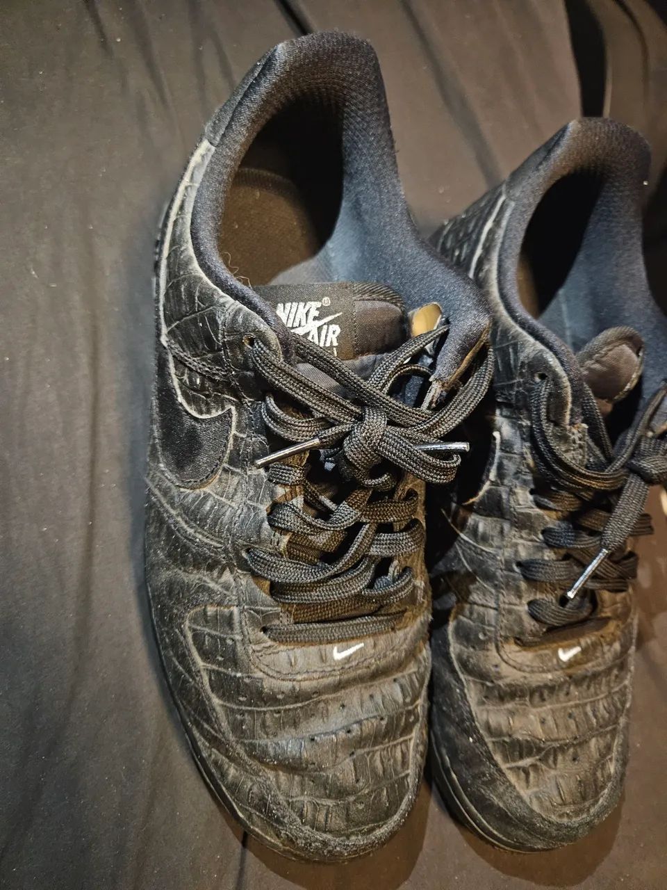 Tenis Nike Importado dos EUA Air Force 01 one Preto Croco - Foto 3