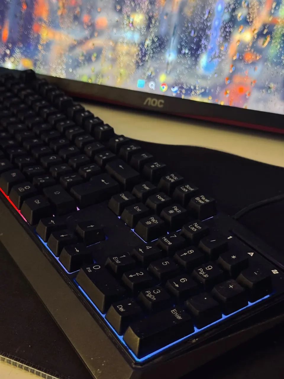 Teclado Gamer USB Full Size com LED - Foto 4