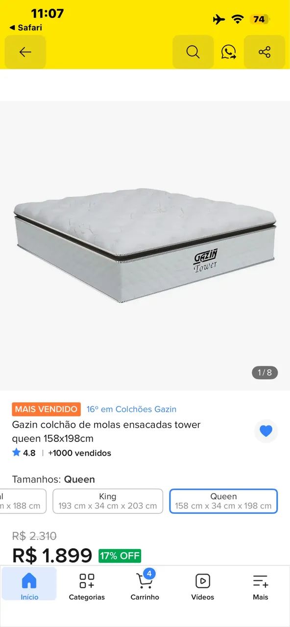 Cama Queen com PillowTop - Foto 5
