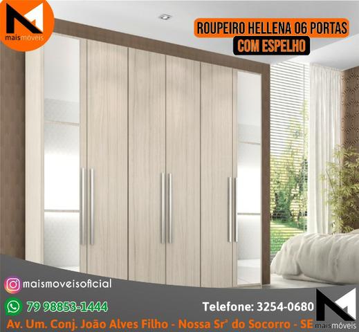 Roupeiro Hellena 06 portas, com espelho
