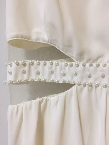 Vestido longo com pérolas Aquamar - Foto 3