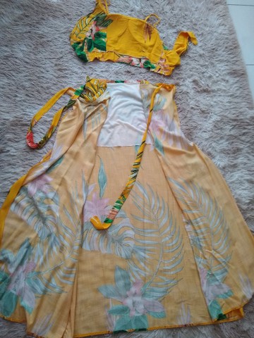 Conjunto de saia e crooped  - Foto 3