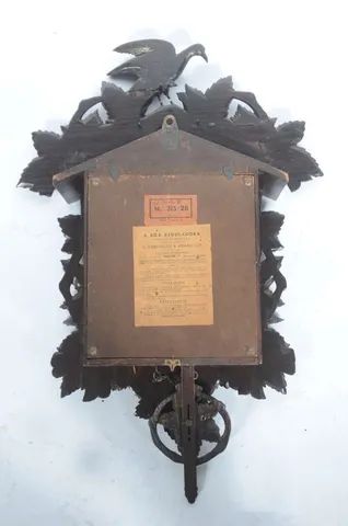 raro cuco reguladora à corda, medidas 60 x 48cm - Foto 3