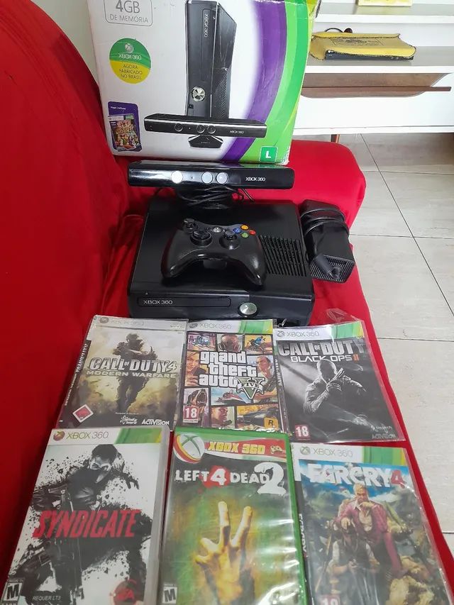 Xbox 360 + 1 controle original sem fio + jogos