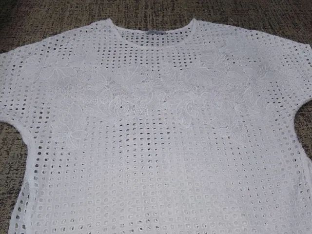blusa feminina vazada ver o original zara portugual tm.36 Roupas