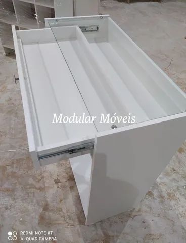 Balcão Cabideiro Vidro Superior e Gaveta - Foto 3