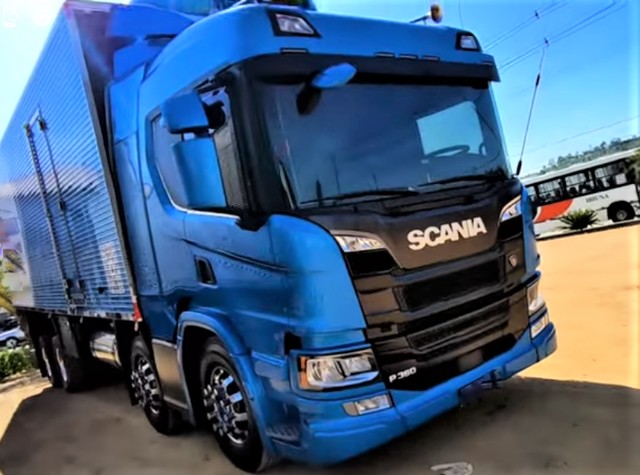 Scania P360 BiTruck 8x2 Bau Frigorifico 2021 Com Dividas