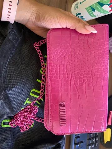 Bolsa couro rosa sl