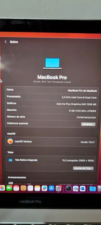 Notebook Apple Macbook Pro 13 2017 i5 - Foto 2