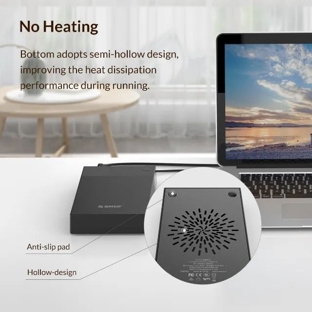 [Envio para todo o Brasil] Case Orico 3.5 Para Hd Desktop PC Grande Ssd Pc Fonte Interna - Foto 3