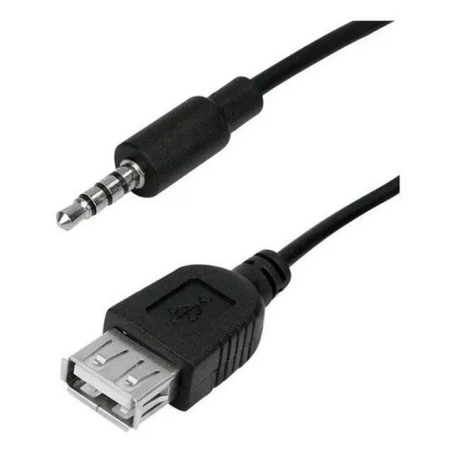 Cabo Adaptador Usb Fêmea X P2 Macho Entrada Auxiliar áudio - Foto 5
