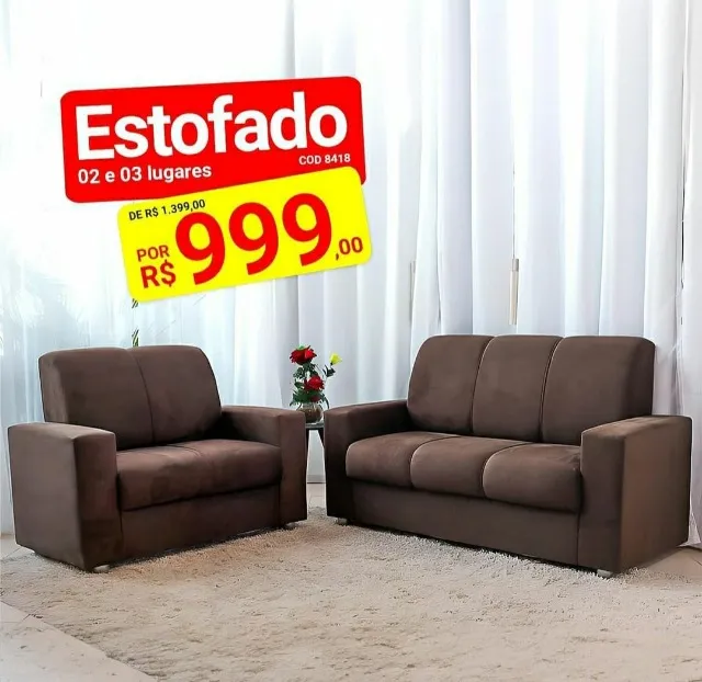 Super oferta de Conjunto de Sofa 3 e 2 Lugares com Frete gratis,Aproveite!!