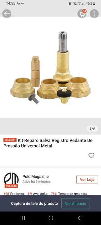 Salva Registro de Torneira de Banheiro  - Foto 3