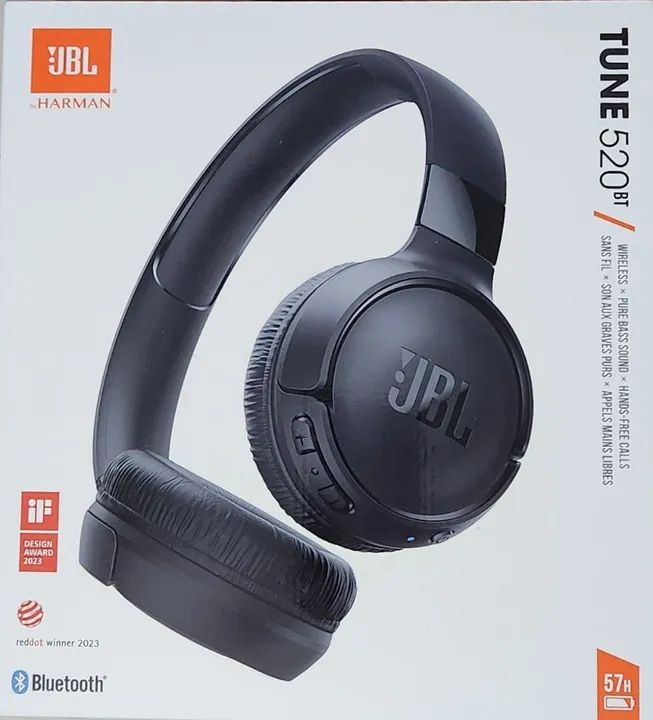 Fone JBL TUNE 520BT Preto 