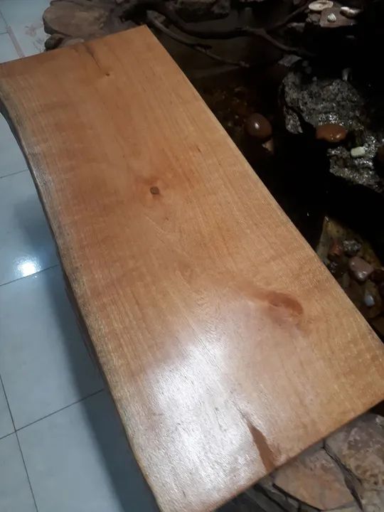 Prancha de madeira rústica pra pia de banheiro  ou aparador.  - Foto 2