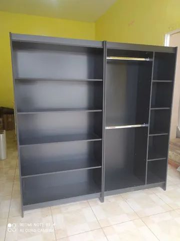 CABIDEIRO DUPLO C COLMÉIA LATERAL + PRATELEIRA MDF 