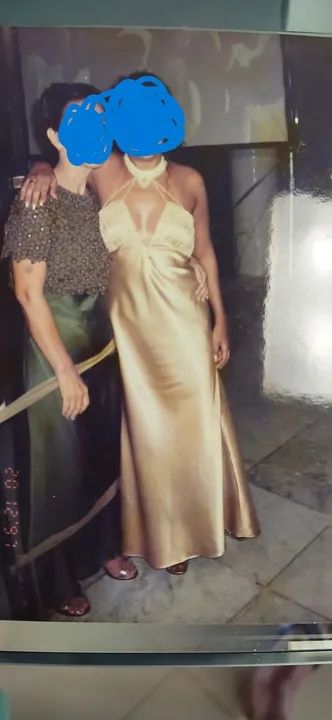 vestido dourado, bordado com perolas formatura - Foto 2