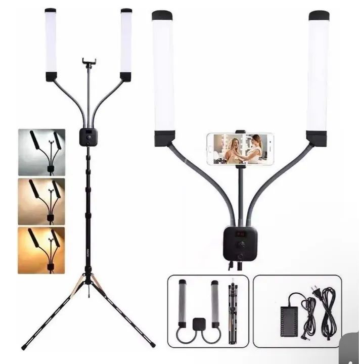 Iluminador Ring Light Led 80w + Tripe Cor da estrutura Preto 110/220V - Foto 5