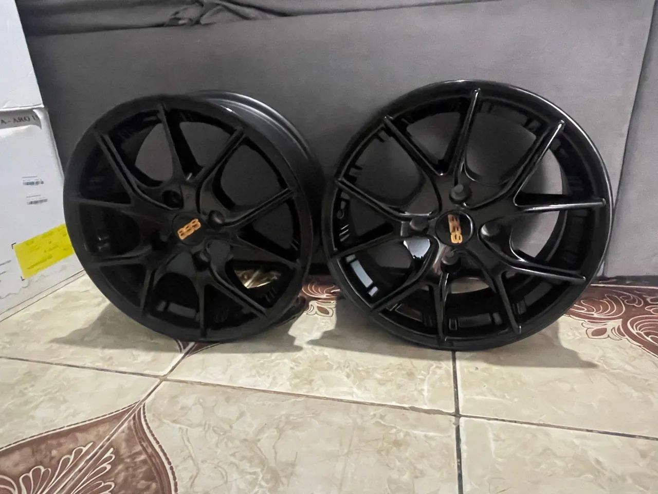 Rodas BBS Aro 15 Black Piano - Foto 4