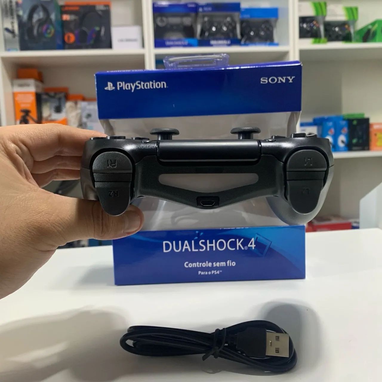 Controle para PS4 Bluetooth sem fio - novo e com garantia  - Foto 3