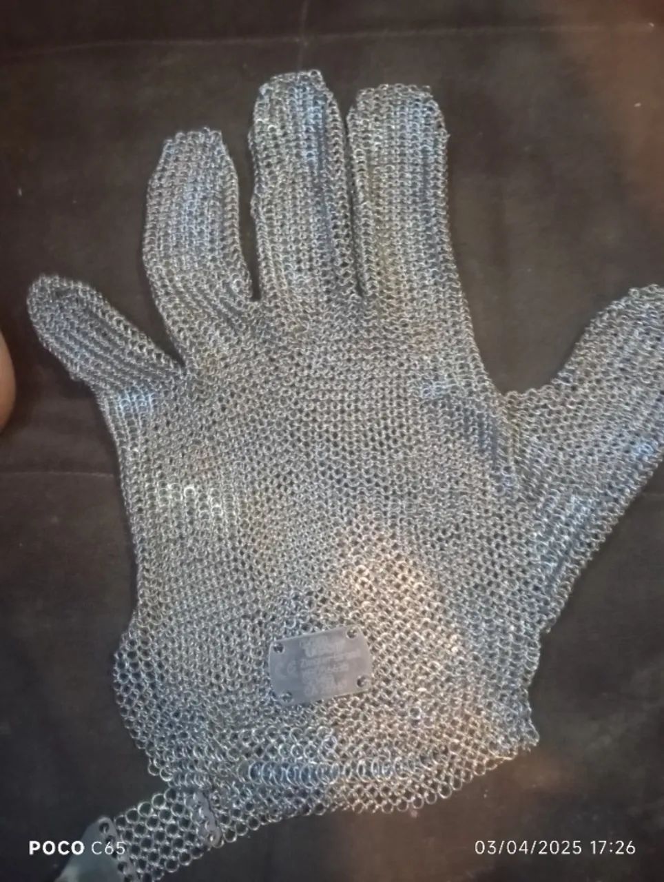 Luva de malha de aço para açougueiro  - Foto 2