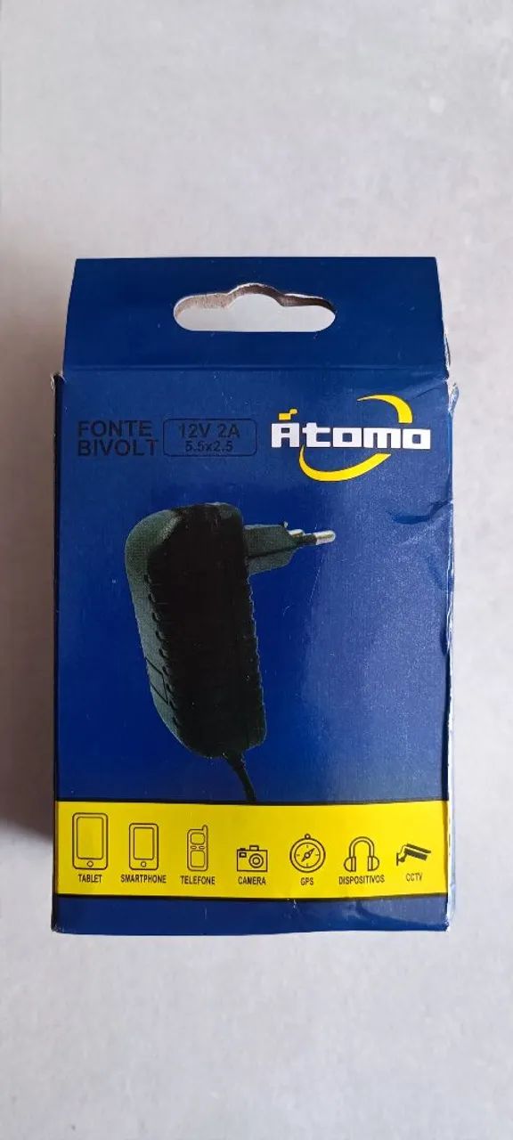 Fonte Carregador 12V 2A para Diversos Dispositivos