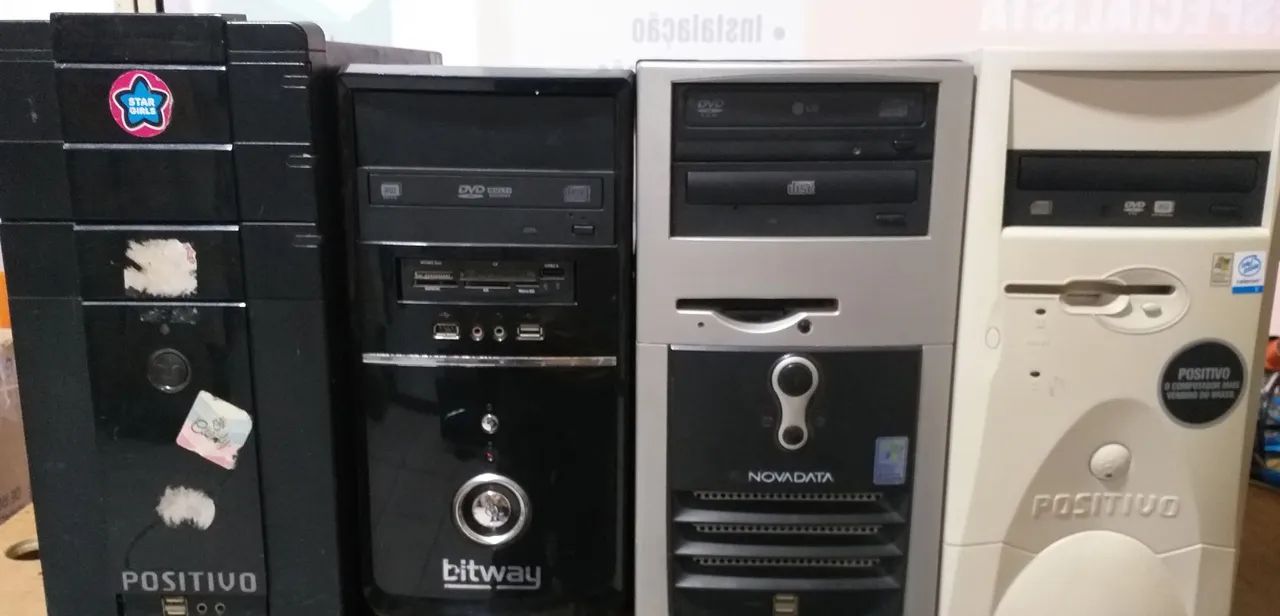 Lote de 4 Computadores Ligando e Com Defeito - Ótimo Preço!