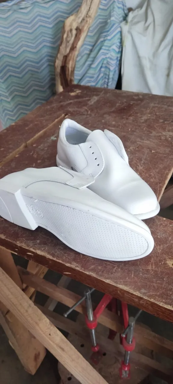 Sapato Social Couro Branco 42 Novo