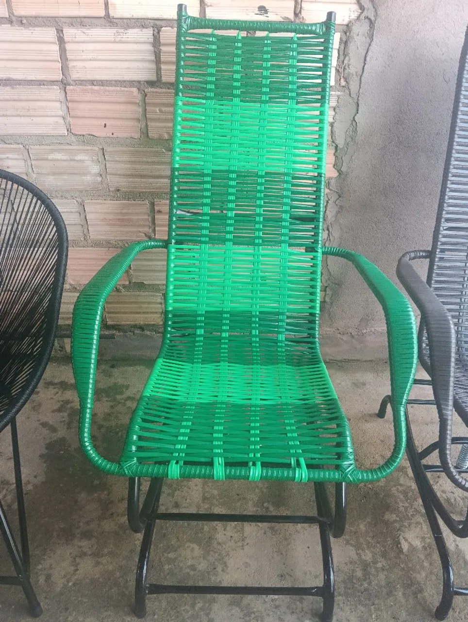 Cadeira de balanço verde