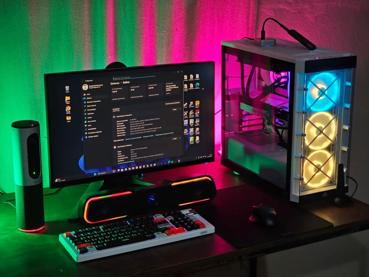 Setup Gamer Completo - i5 11400 / RTX 3060 / 24GB RAM / 1TB NVMe