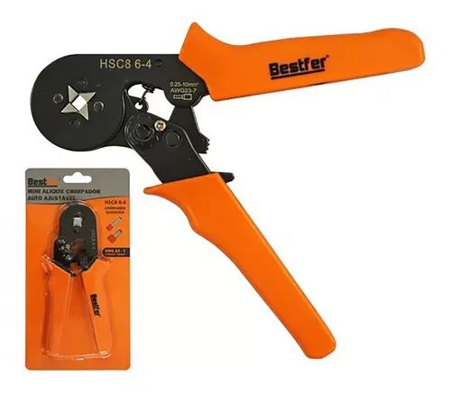 Alicate Crimpar Terminal Pino Tubular 0.25 A 6mm Bestfer