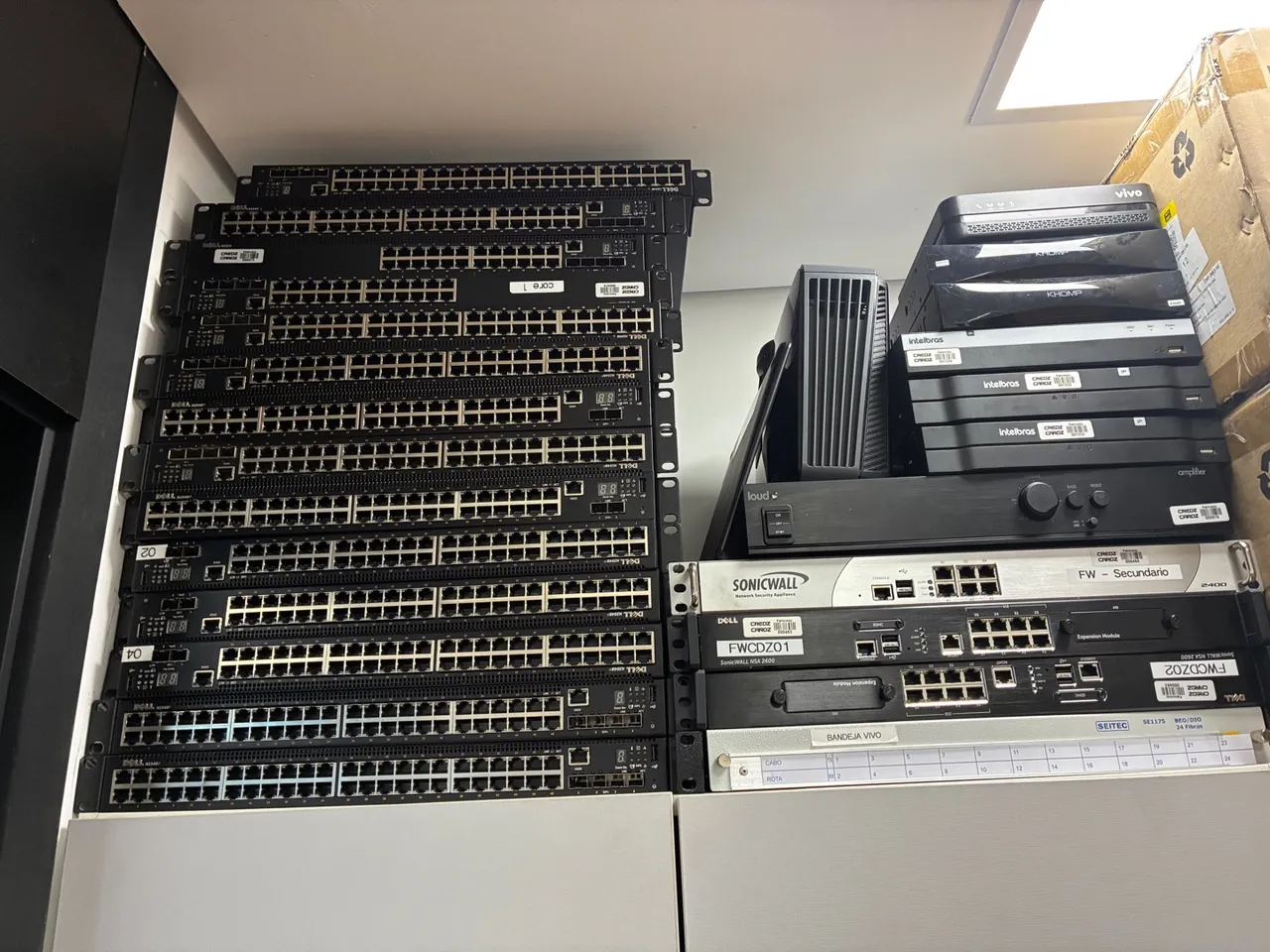 Kit de Rede Completo - Switches Dell, Sonicwall e Intelbras