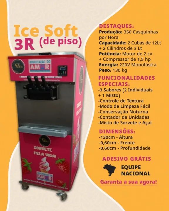 Máquinas de sorvete expresso e de Açaí  - Foto 2