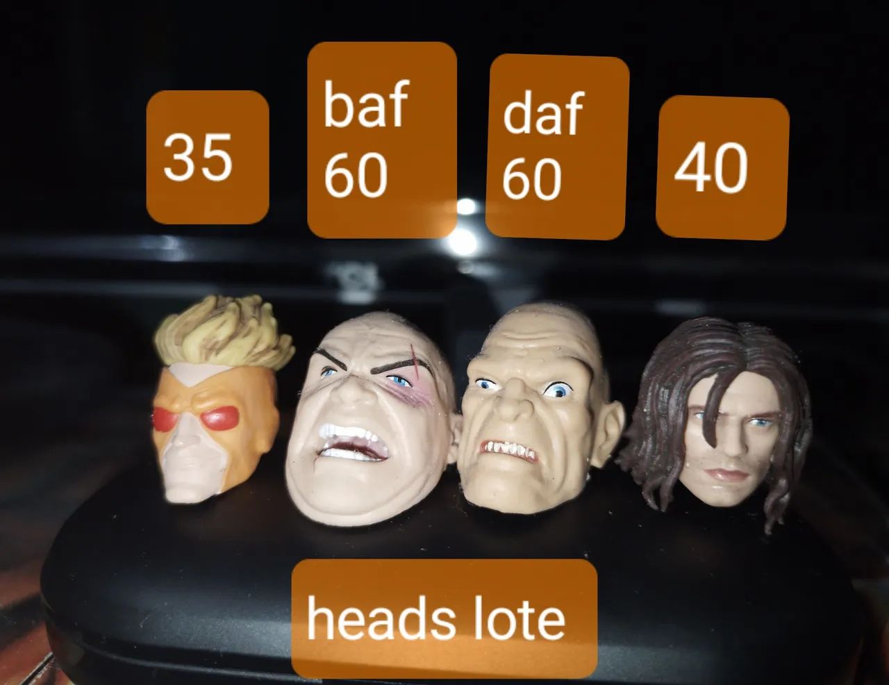 Lote de cabeças Action Figures