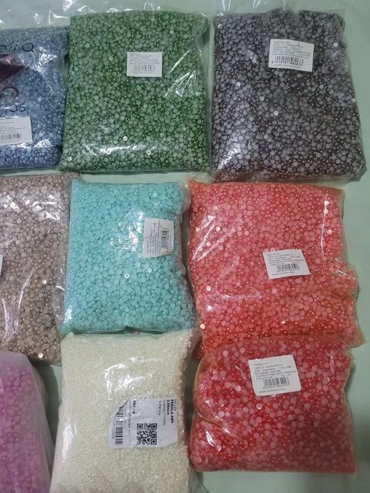Meia Pérolas para artesanato - Várias cores! - Foto 4