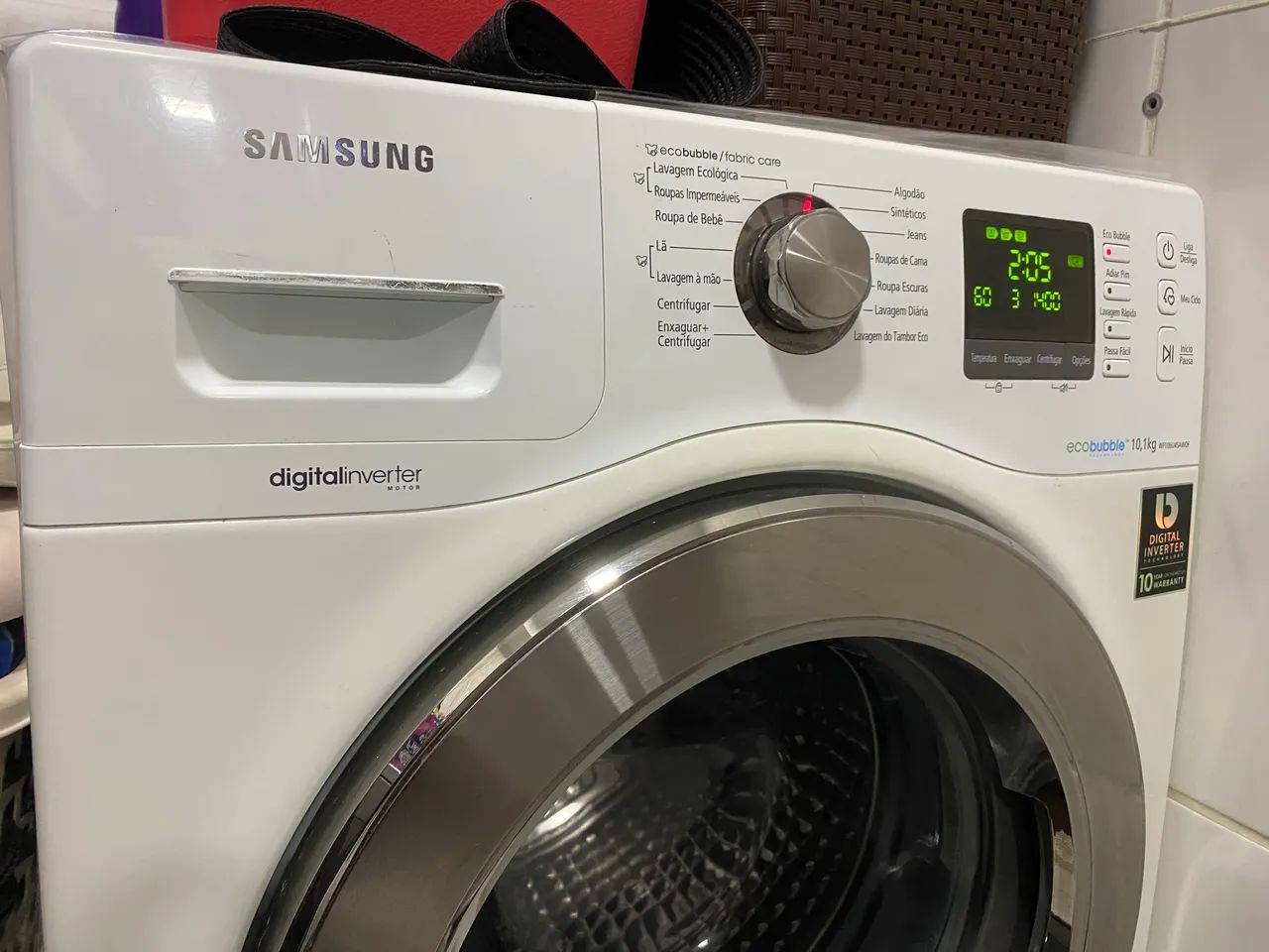 Lavadora SAMSUNG  ecobuble 10,1kg