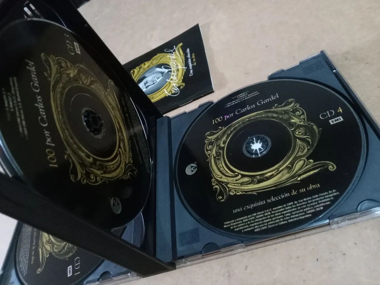 100 por Carlos gardel box com 4 cds - Foto 4