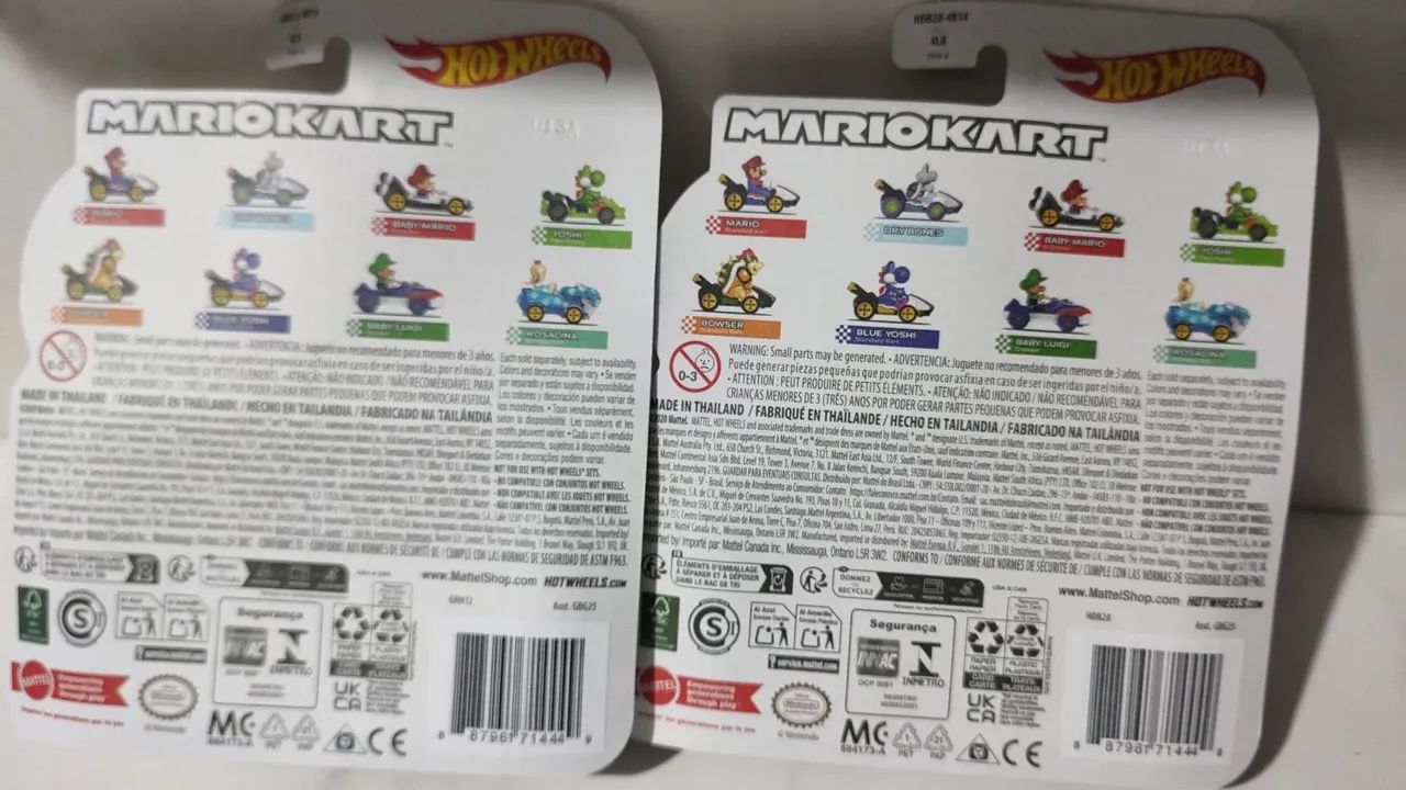 2 Hot Wheels Mario Kart Baby Mario e Baby Luigi - Foto 4