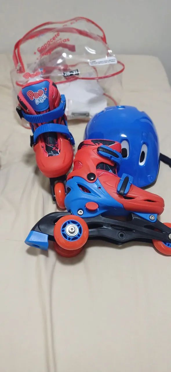 Patins Inline Infantil - Tamanho Ajustável - Foto 2