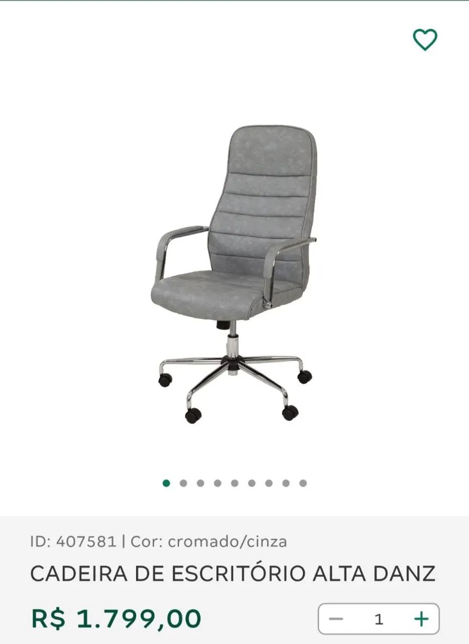 Cadeira de Escritório alta Danz - Conforto e Estilo - Foto 5