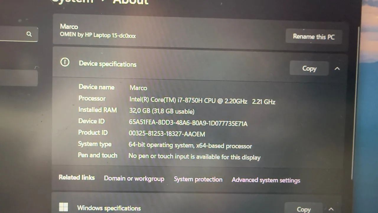 NoteBook HP OMEN 15.6 Gamer i7 1tb 32gb  *OPORTUNIDADE* - Foto 5