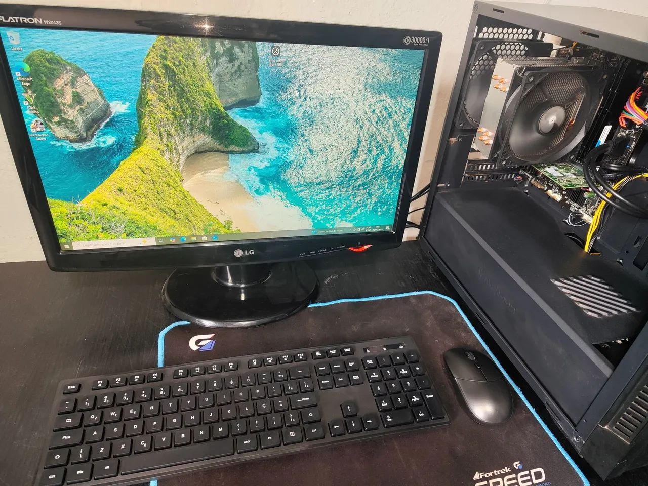 C Gamer I5 Aircooler 8GB SSD/HD HD7000 Led 20" Teclado/Mouse Sem Fio Troco - Foto 5
