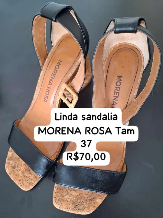 LINDA SANDÁLIA MORENA ROSA ( NOVA/ SEM USO / TAM 37)