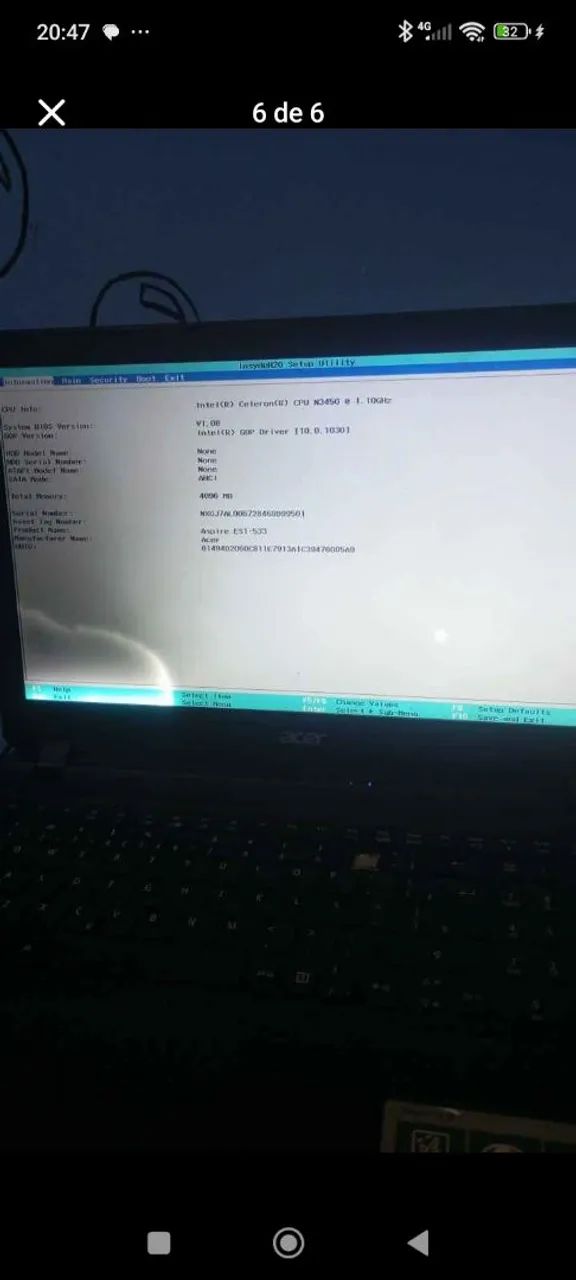 Notebook Acer Aspire64385330825730120