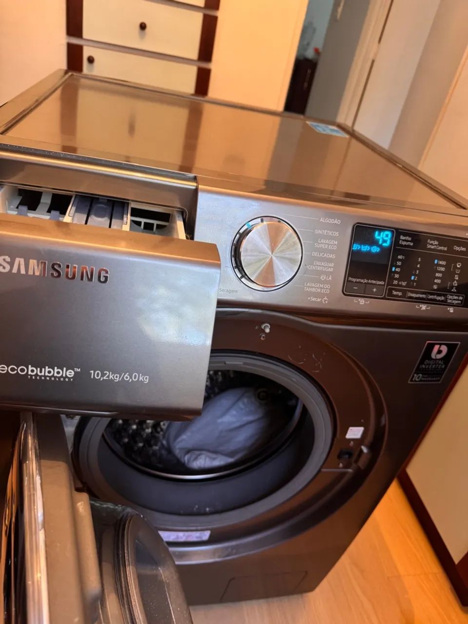 Lava e seca Samsung 10.2kgs QDrive Inox - Foto 2