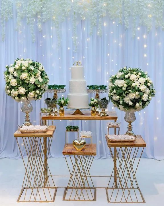 Conjuntos de mesa Decoração de aniversário Casamento escrivaninha Móveis Casa